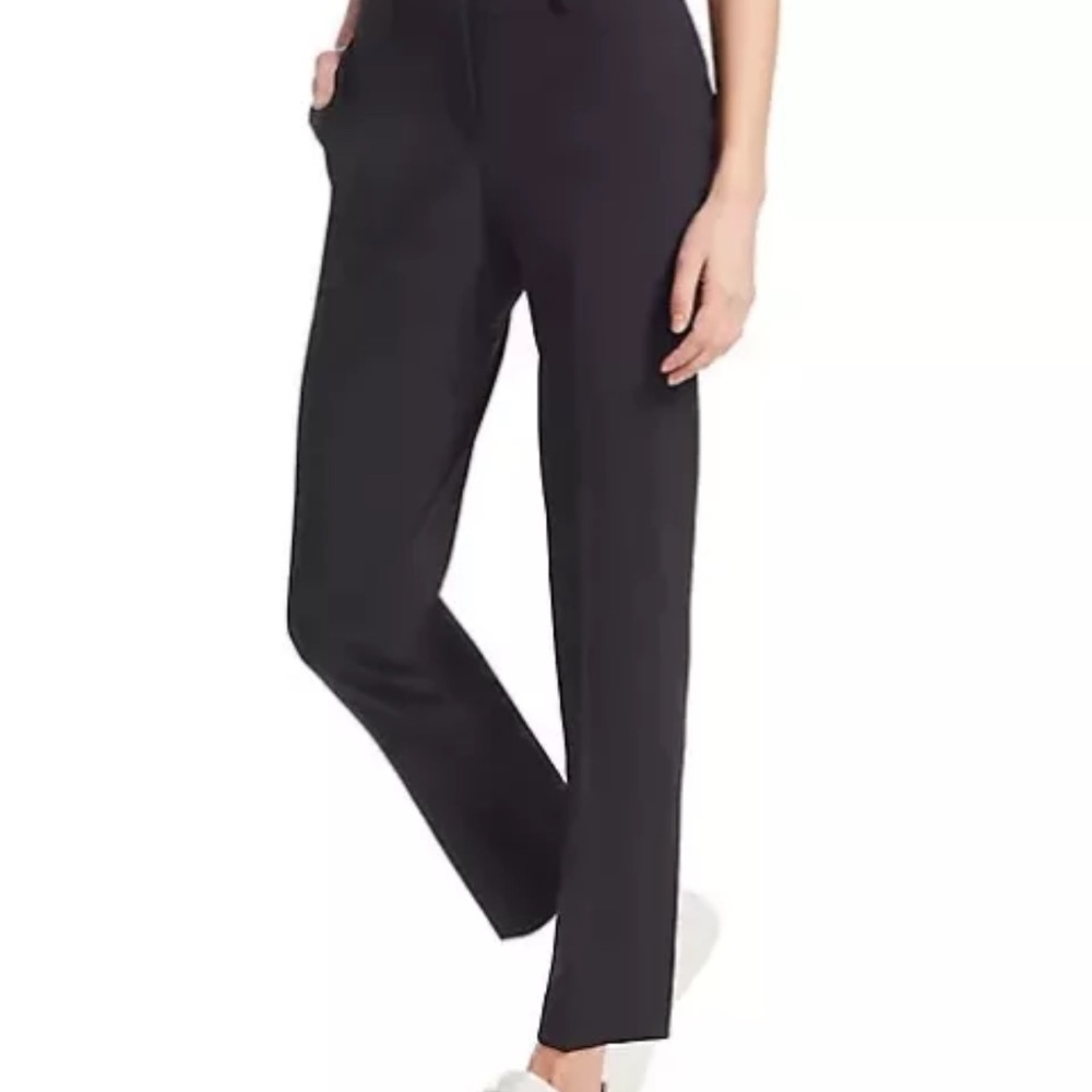 Theory New Testra Black Stretch Cotton Pants NWT Sz. 8